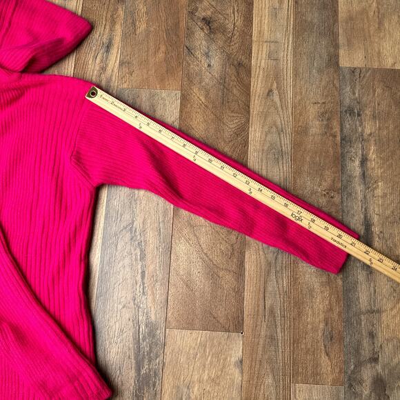 Vintage Angora Rabbit Lambswool Blend Sweater Women's Small Pink Jeanne Pierre - Picture 10 of 11